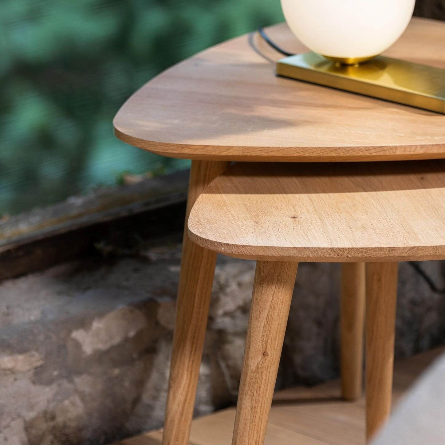 Mobello-Couchtischset-dreieckig-eiche